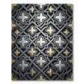 Silver and Gold Geometric Quatrefoil Rug