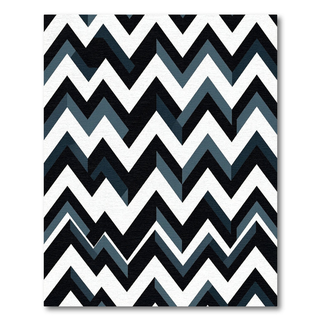 Monochromatic Geometric Zigzag Accordion Rug