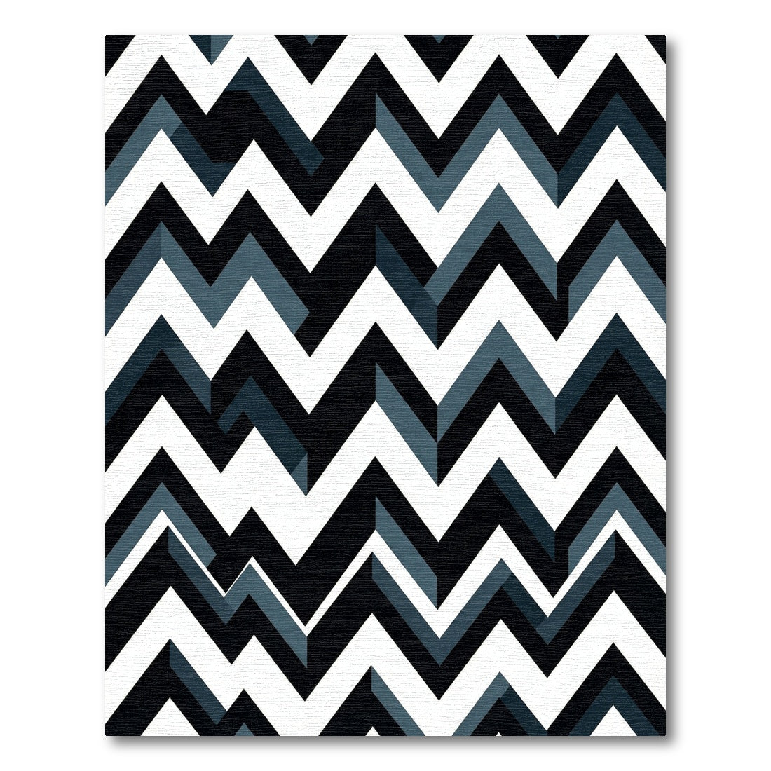 Monochromatic Geometric Zigzag Accordion Rug