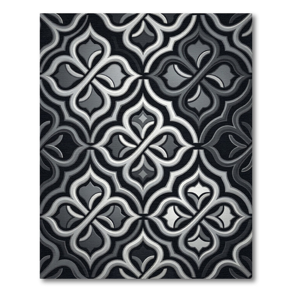 Monochromatic Geometric Arabesque Rug