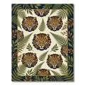 Lush Tropical Leopard Fern Cream Rug