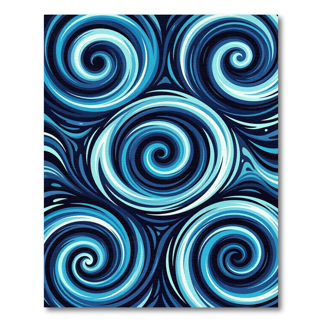 Azure Whirlpool Abstract Flow Rug
