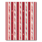 Whimsical Crimson Nautical Striped Sailboat Rug