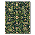 Rich Emerald Paisley Floral Scroll Rug