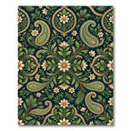 Rich Emerald Paisley Floral Scroll Rug