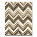 Neutral Earthy Zigzag Chevron Stripe Rug