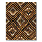 Earthy Diamond Geometric Zigzag Rug