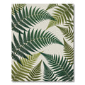 Verdant Forest Fern Fronds Rug