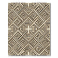 Geometric Neutral Maze Greek Key Rug