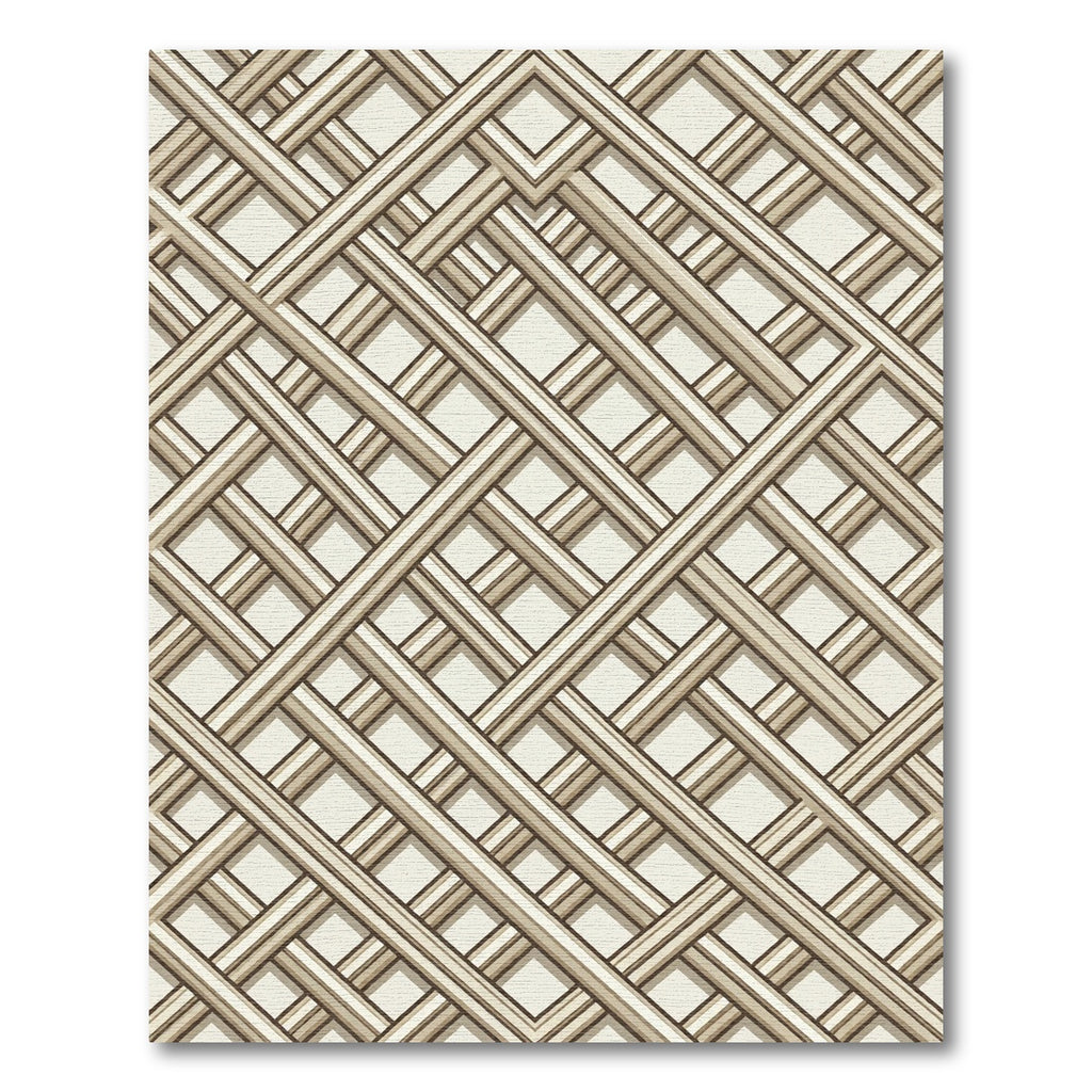 Geometric Taupe Intersecting Lattice Rug