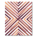 Modern Copper Geometric Angular Chevron Rug