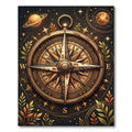 Celestial Compass Golden Star Map Rug