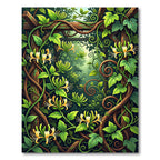 Lush Honeysuckle Vine Embellished Garden Rug