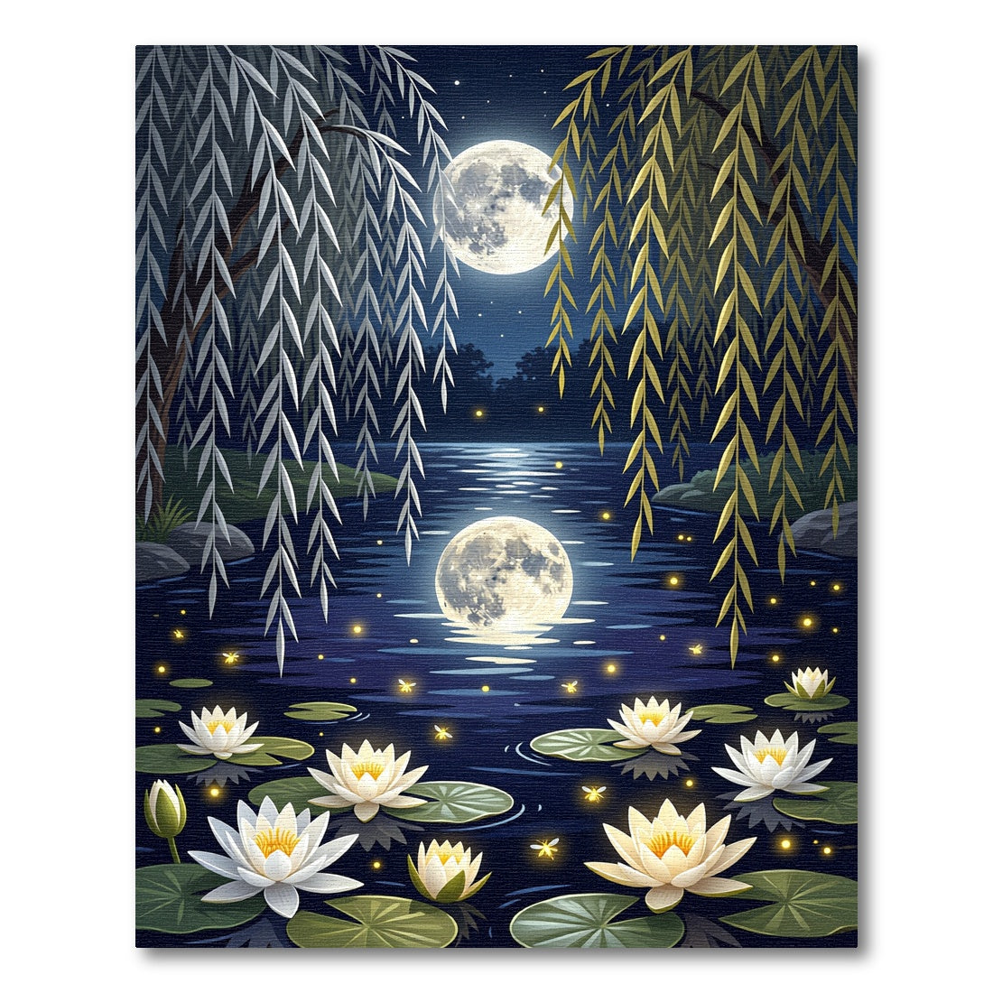 Lunar Willow Enchanted Pond Reflection Rug