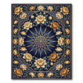 Golden Peony Celestial Sun Medallion Rug