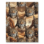 Desert Bobcat Sunburst Landscape Rug