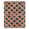 Terracotta Lattice Intersecting Geometric Rug