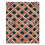 Terracotta Lattice Intersecting Geometric Rug
