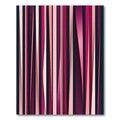 Crimson Magenta Vertical Shading Ribbon Rug