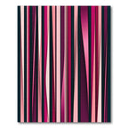 Crimson Magenta Vertical Shading Ribbon Rug