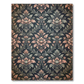 Dark Floral Damask Scrollwork Romance Rug