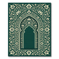 Emerald Floral Arch Scroll Area Rug