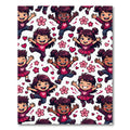 Joyful Kids Pink Hearts Cherry Blossoms Rug
