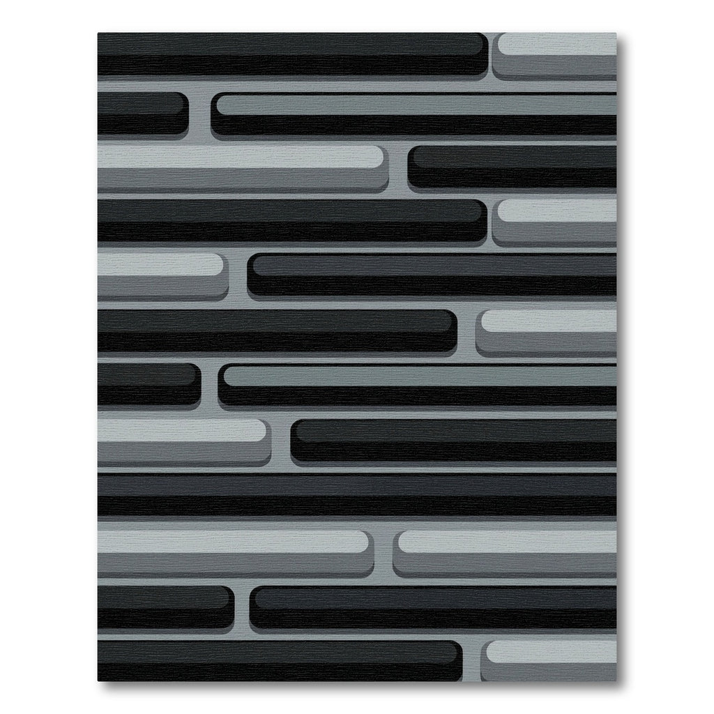 Monochromatic Slate Stack Ribbed Rug