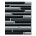 Monochromatic Slate Stack Ribbed Rug