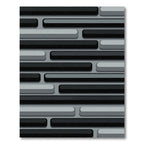 Monochromatic Slate Stack Ribbed Rug