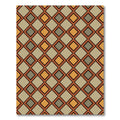 Mid-Century Earthy Geometric Diamond Grid Rug
