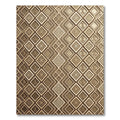Luxurious Metallic Gold Geometric Lattice Rug