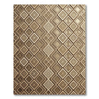 Luxurious Metallic Gold Geometric Lattice Rug
