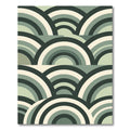 Sage Green Mid Century Arch Geometric Rug
