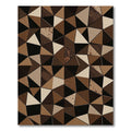 Geometric Triangles Abstract Chocolate Brown Rug