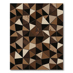 Geometric Triangles Abstract Chocolate Brown Rug