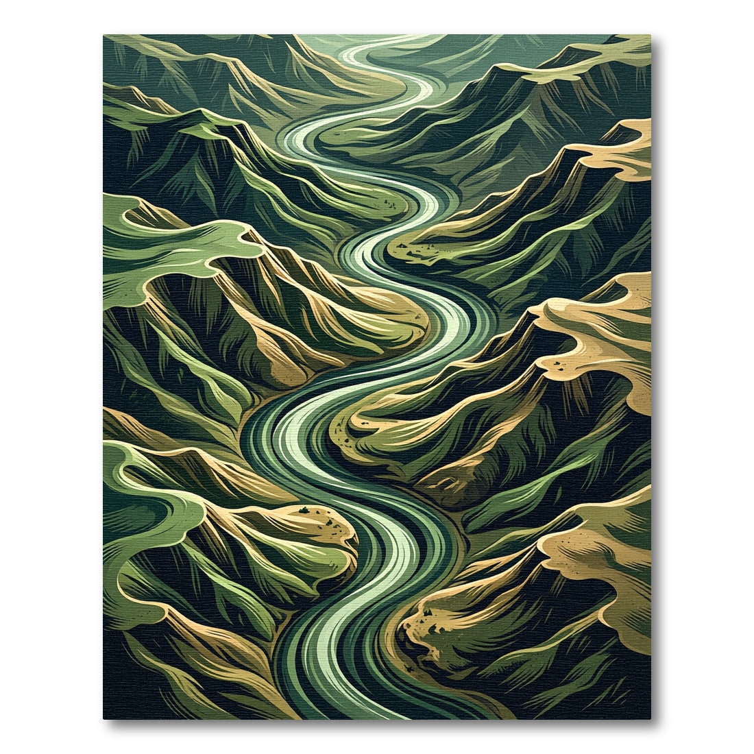 Green River Valley Landscape Rug