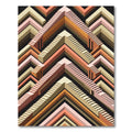 Terracotta Orange Staircase Chevron Rug