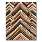 Terracotta Orange Staircase Chevron Rug