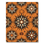 Autumnal Geometric Star and Pumpkin Rug