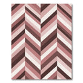 Blush and Cocoa Herringbone Chevron Rug
