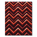 Red Orange Chevron Zigzag Overlay Rug