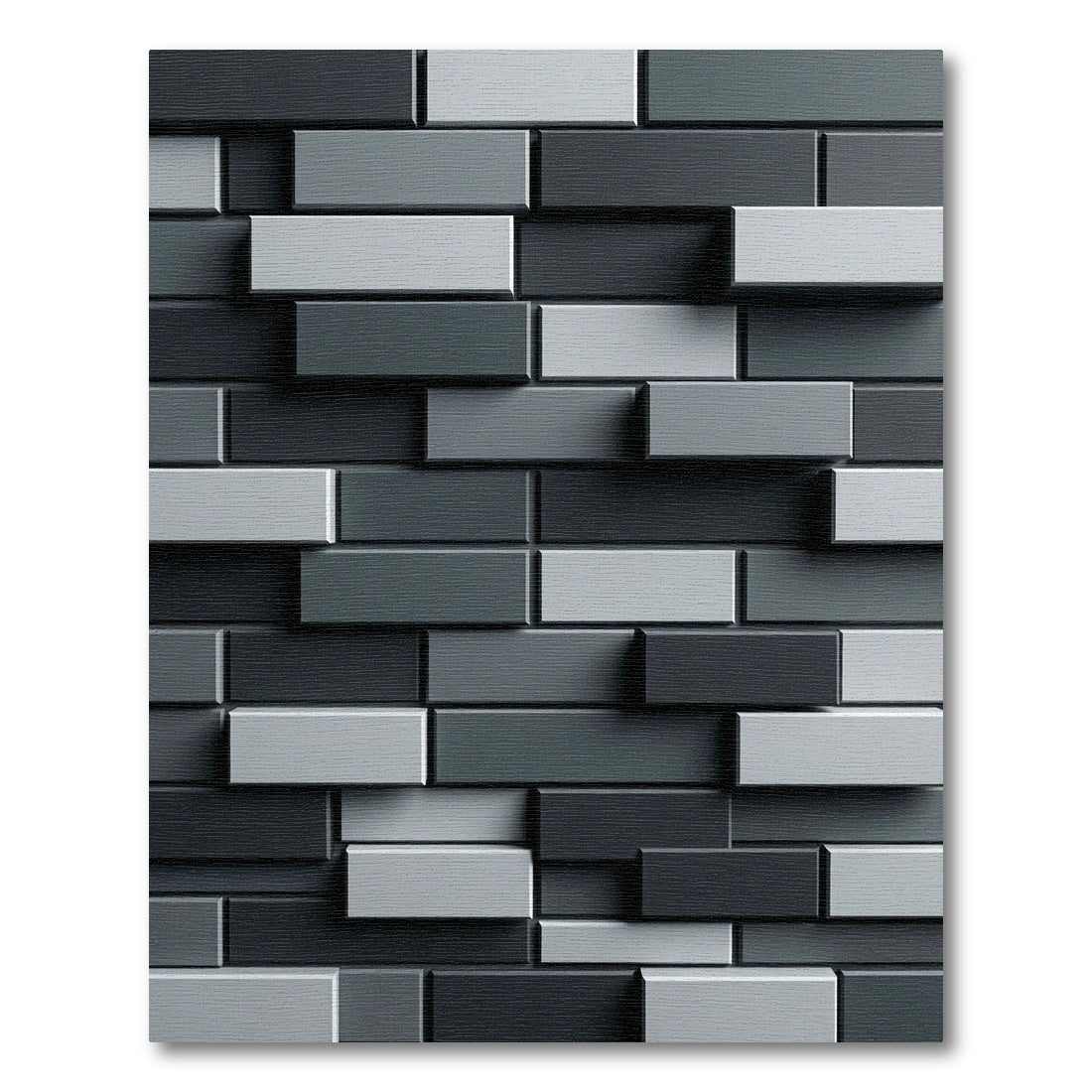 Monochromatic Stacked Rectangular Blocks Rug