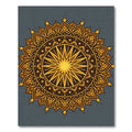 Celestial Gold Sunburst Star Medallion Rug