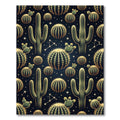 Night Sky Cactus Constellation Rug