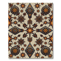 Bronze Star Compass Arrow Tile Rug
