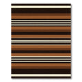 Sophisticated Chocolate Earth Linear Striped Rug