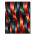 Bold Red Black Ribbon Weave Rug