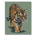 Fierce Tiger Orange Stripe Portrait Rug