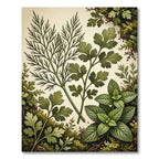 Green Herb Garden Botanical Sprig Rug
